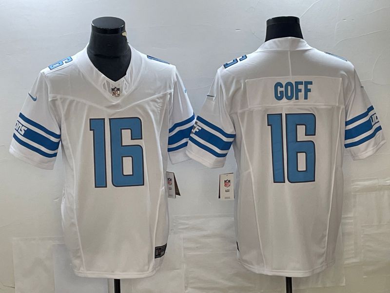 Men Detroit Lions #16 Jared Goff White 2023 Nike Vapor F.U.S.E. Limited NFL Jersey->detroit lions->NFL Jersey